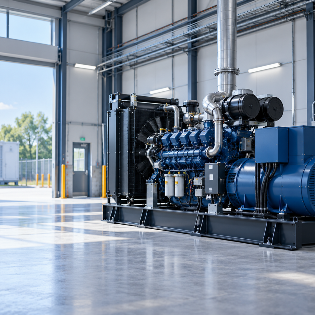 Industrial manufacturing facility with heavy machinery.